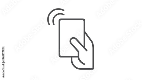 Credit card nfc payment, vector, video.