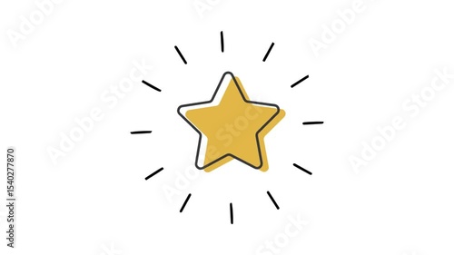 Premium star icon or logo in line style, vector.