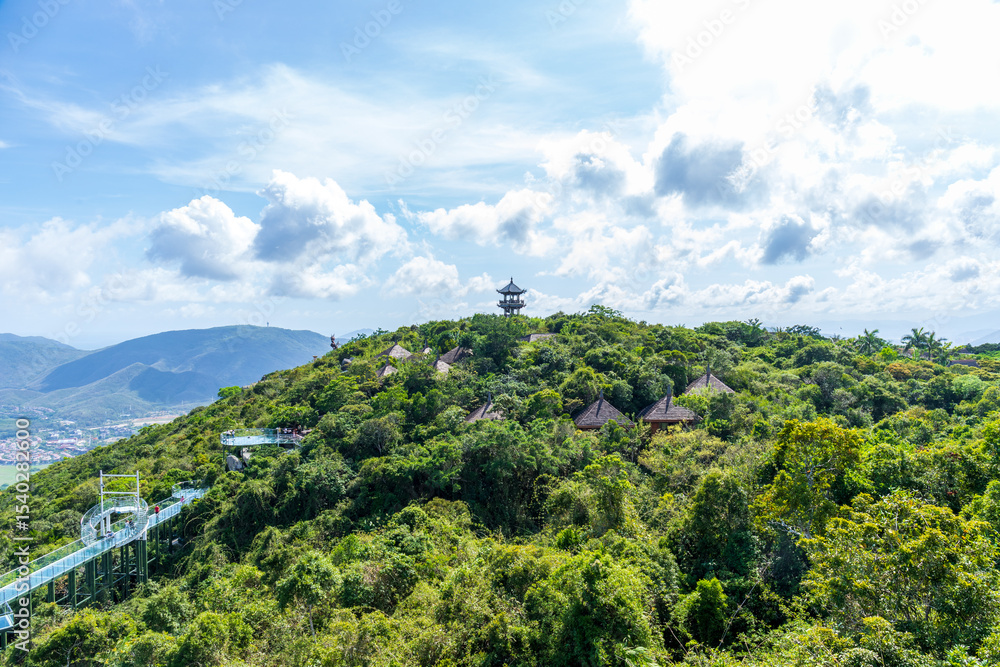 Obraz premium The scenery of Yalong Bay Tropical Forest Park in Sanya City, Hainan Province, China