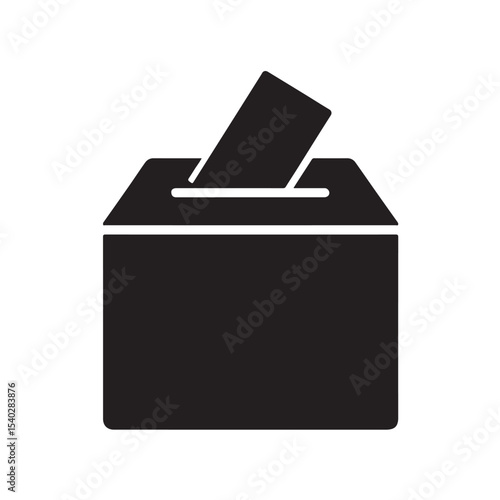 Ballot Box Logo Design Symbol of Voting, Election, and Democratic Participation