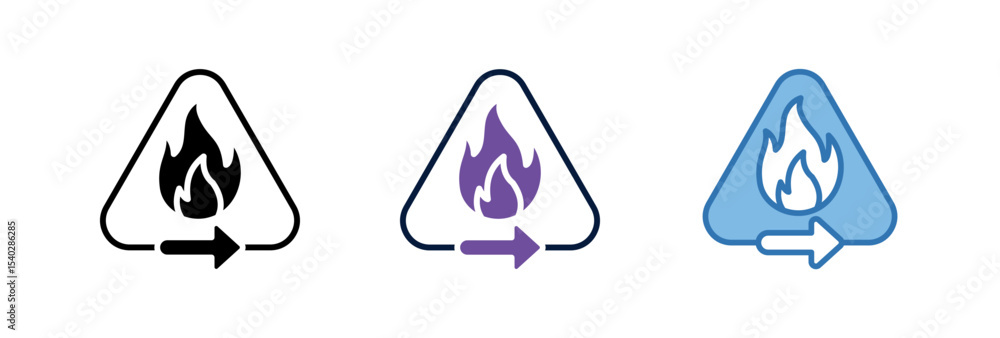 Flammable Material Icon Flammable Material Icon