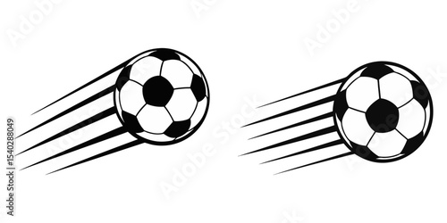 Set of soccer ball vector illustration design
