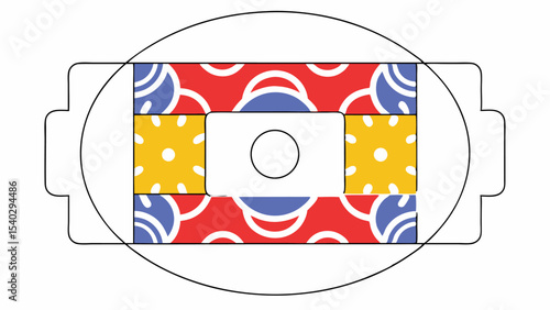 Abstract Colorful Geometric Pattern Camera Design Template