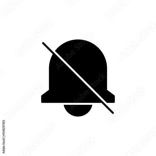 silent notification, mute icon vector