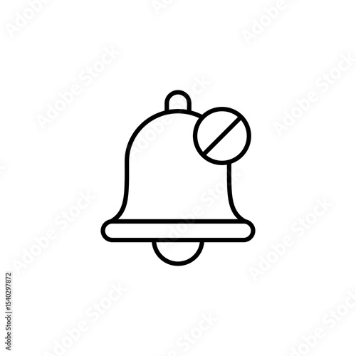 silent notification, mute icon vector