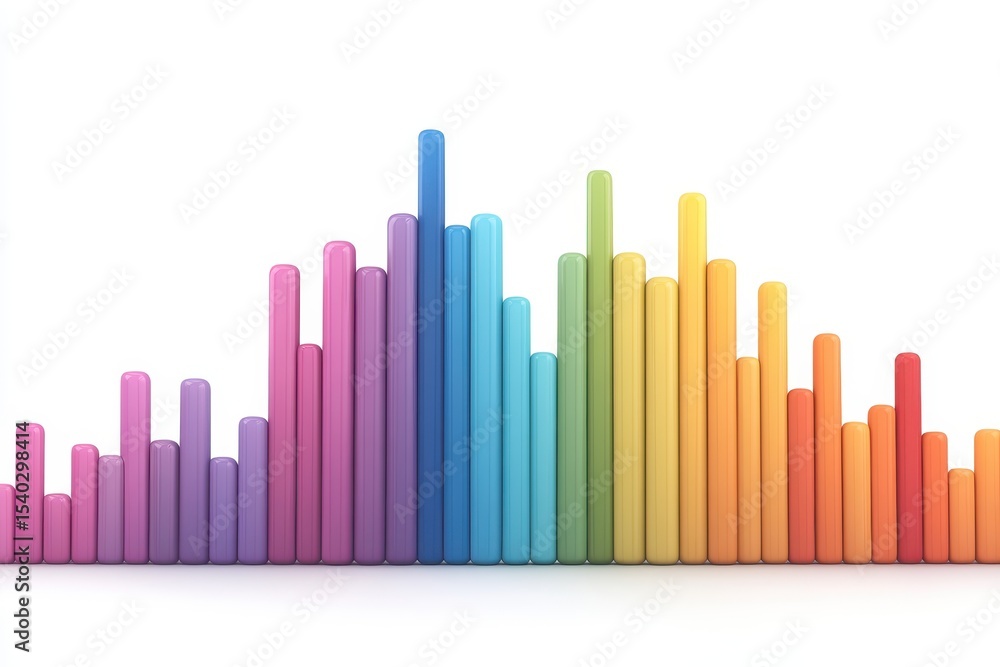 Colorful Vertical Bars Representing Data Visualization in a Vibrant and Playful Style for Use in Presentations and Digital Designs Colorful Vertical Bars Representing Data Visualization in a Vibrant and Playful Style for Use in Presentations and Digital Designs