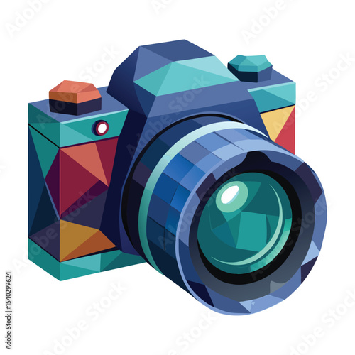 Polygonal camera with lens