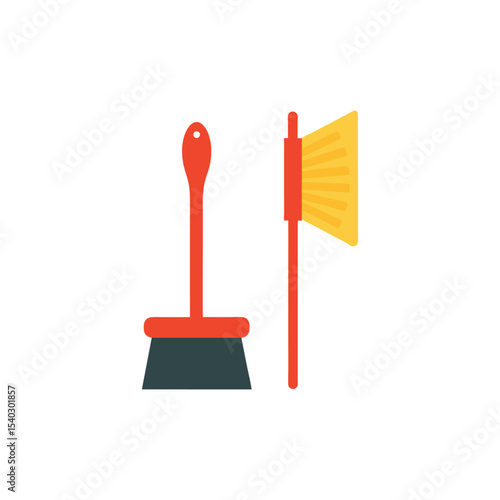 clean dustpan vector art illustration