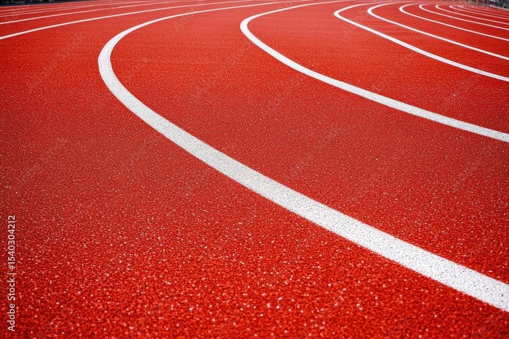 Fototapeta premium Running track sports surface curved.
