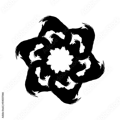 black and white rose
