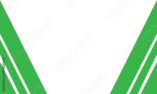 Minimal green corner frame with bold diagonal lines on a white background. Perfect for presentation slides, announcements, flyers, invitations, and modern business templates.