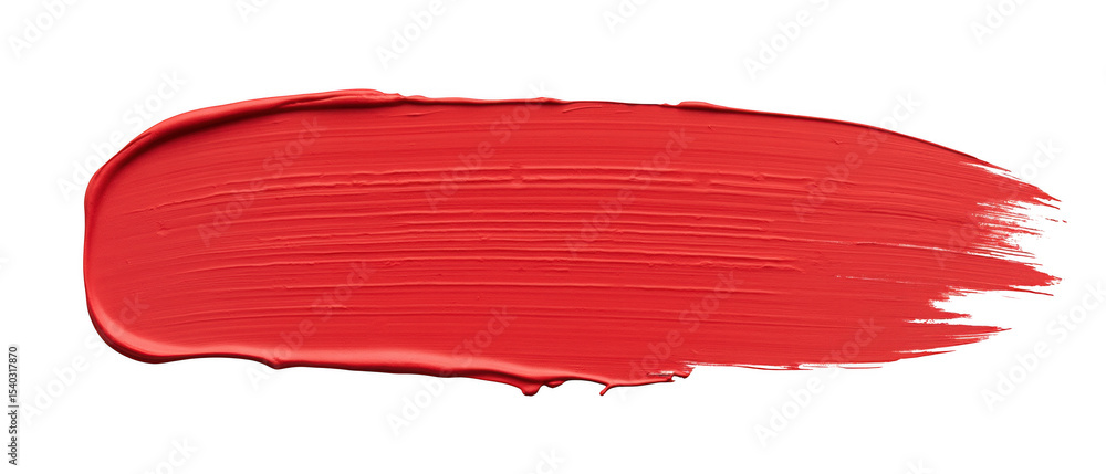 Obraz premium Bright red paint stroke smooth texture artistic background vibrant color creative design paint application abstract art color splash