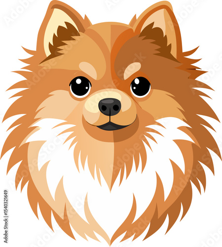 vector illustration of a lion Pekingese 
