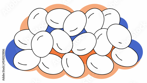 Pile of White Eggs