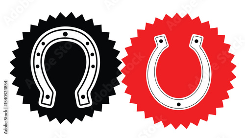 lucky metal horseshoe, an ancient western symbol of good fortune, vector isolated on a transparent background