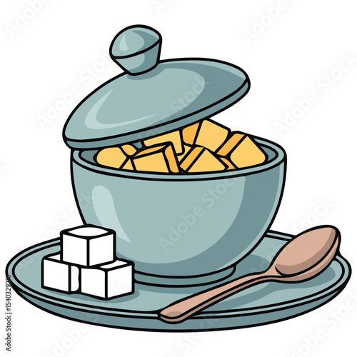 Sucrose food additive white vector isolated white background