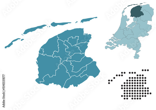 Set maps of Friesland province