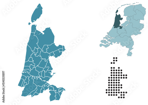 Set maps of North Holland province