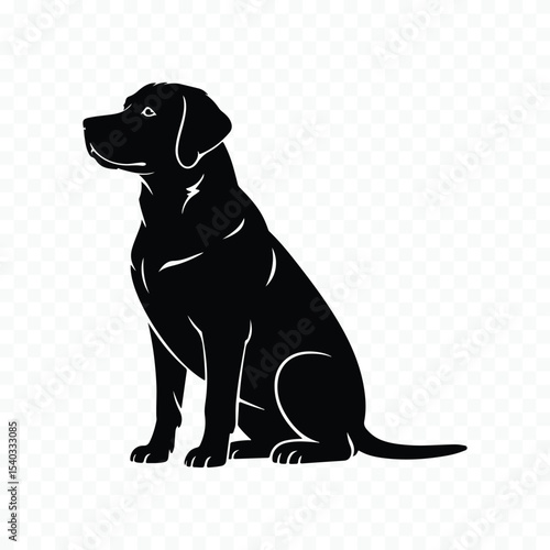 Sitting labrador retriever silhouette