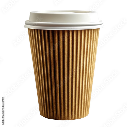 Wallpaper Mural Stylish Brown Paper Coffee Cup isolated on transparent background Torontodigital.ca