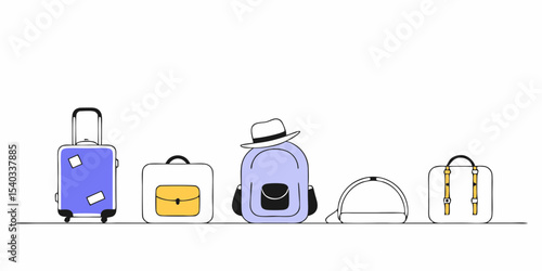 A diverse collection of travel essentials and personal belongings ready for adventure