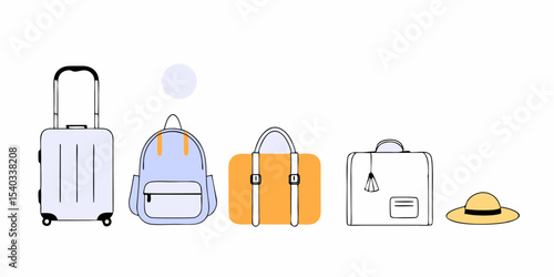 A Diverse Collection of Travel and Personal Belongings Ready for an Adventure