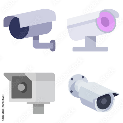 Different types of security cameras for surveillance in various environments and situations