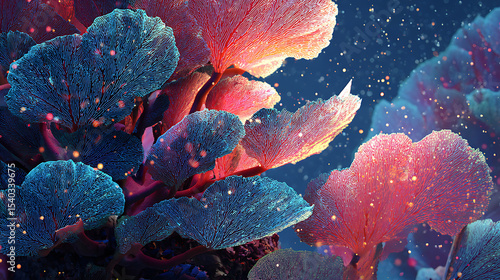 Fototapeta Naklejka Na Ścianę i Meble -  Abstract coral reef art wallpaper background for desktop and mobile phone hd resolution wallpaper art