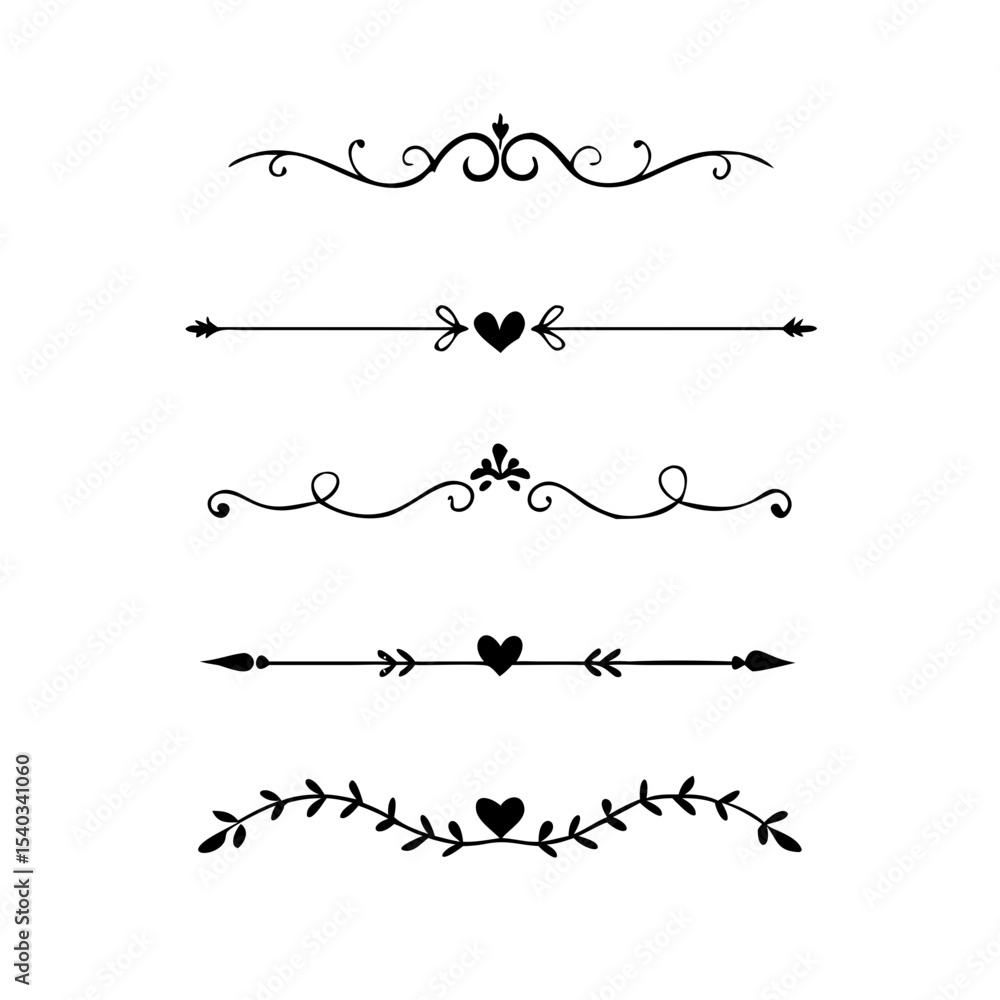 text dividers doodle set. Wedding decorative elements. Divider ornament, borders, floral, vintage line separators. Hand drawn vector illustration isolated on white background. Set page dividers.
text dividers doodle set. Wedding decorative elements. Divider ornament, borders, floral, vintage line separators. Hand drawn vector illustration isolated on white background. Set page dividers.
