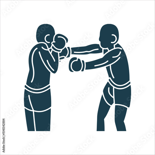 Boxing Hook Punch Silhouette Illustration Hook Punch A curved horizontal punch