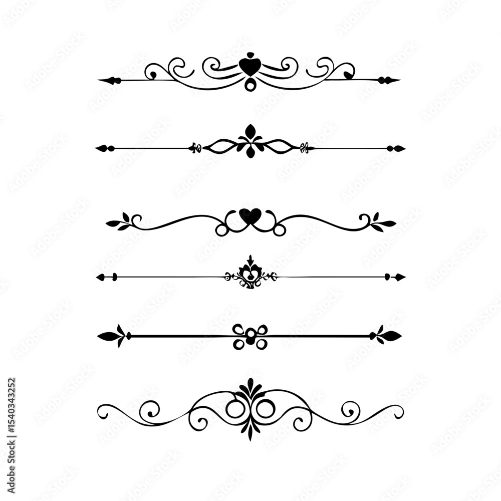text dividers doodle set. Wedding decorative elements. Divider ornament, borders, floral, vintage line separators. Hand drawn vector illustration isolated on white background. Set page dividers.
text dividers doodle set. Wedding decorative elements. Divider ornament, borders, floral, vintage line separators. Hand drawn vector illustration isolated on white background. Set page dividers.