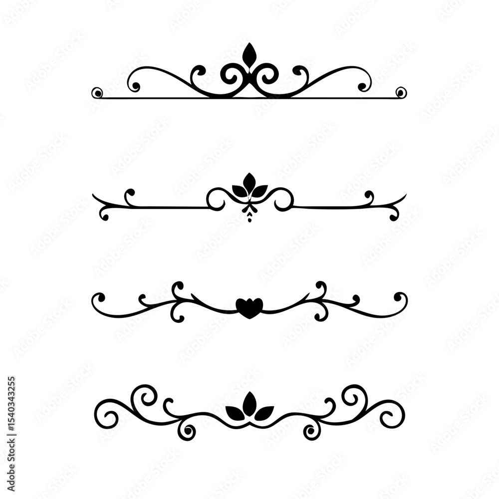 text dividers doodle set. Wedding decorative elements. Divider ornament, borders, floral, vintage line separators. Hand drawn vector illustration isolated on white background. Set page dividers.
text dividers doodle set. Wedding decorative elements. Divider ornament, borders, floral, vintage line separators. Hand drawn vector illustration isolated on white background. Set page dividers.