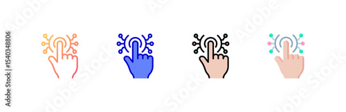 Interactive icon set multiple style collection