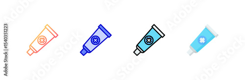 Ointment icon set multiple style collection