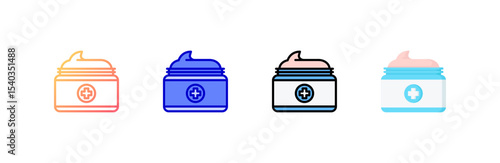 Ointment icon set multiple style collection