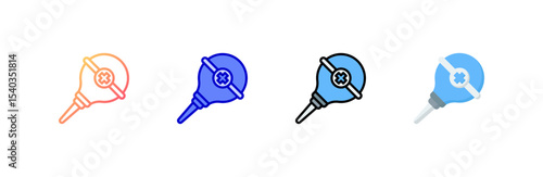 Enema icon set multiple style collection