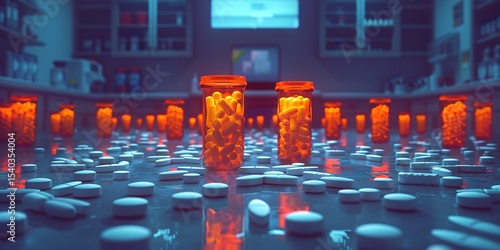 electronic components mounted on a motherboard