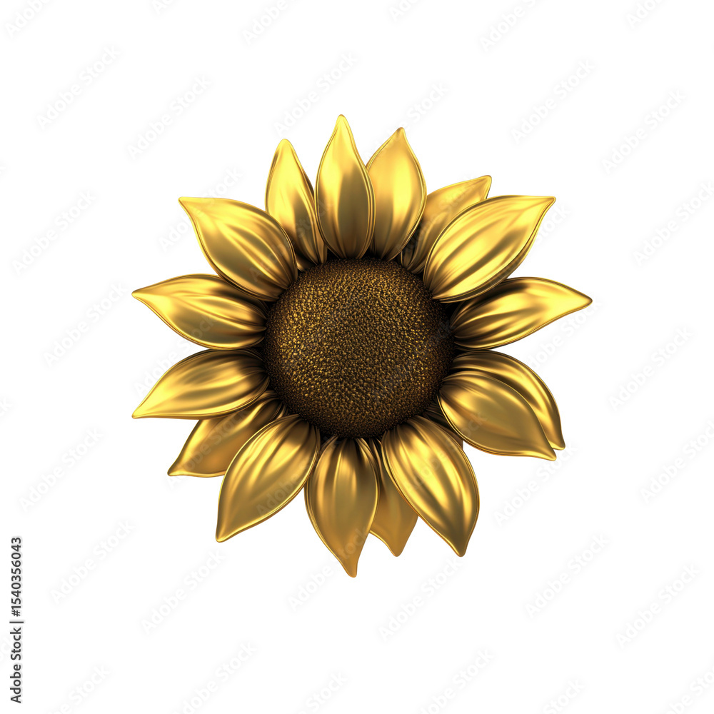 Fototapeta premium Golden Sunflower Luxury Floral Design Element