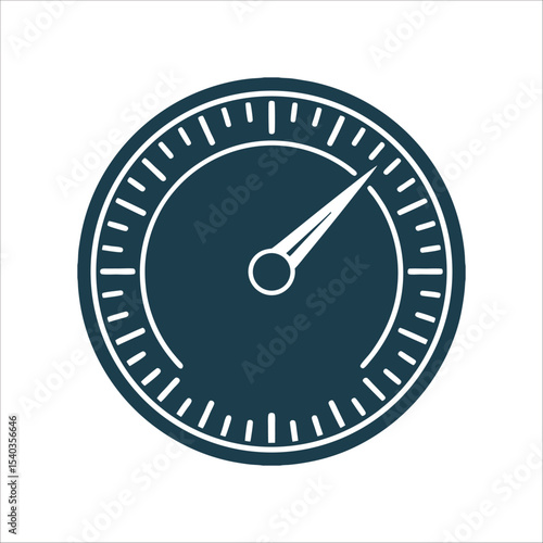 Speedometer at Maximum Speed, Full Throttle Speedometer Needle Single arrow at max