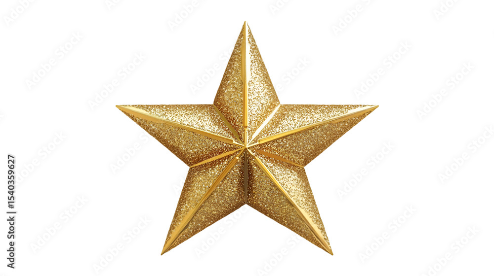 Glittering Gold Star Festive Decoration Holiday Sparkle Glittering Gold Star Festive Decoration Holiday Sparkle