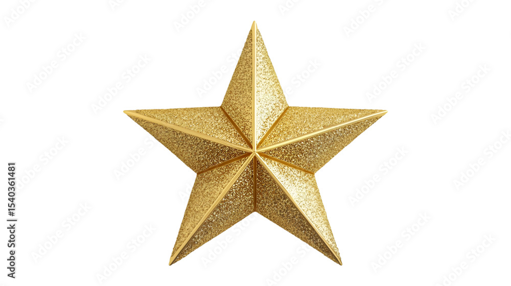 Fototapeta premium Gold Glitter Star Festive Decoration Holiday Ornament