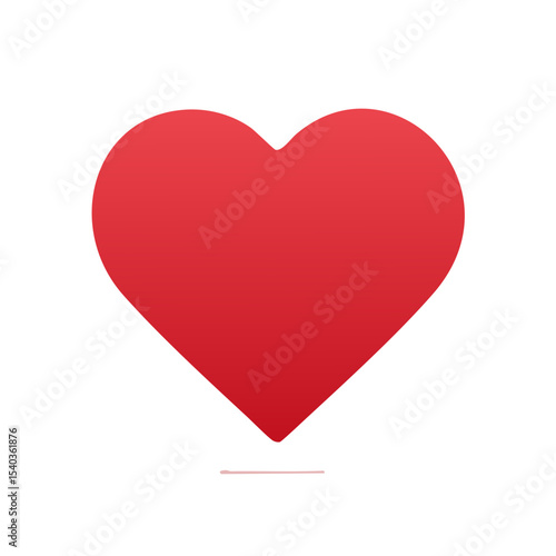 Red Heart Symbol on Black Background for Love and Valentine's Day Theme Simple and Minimal