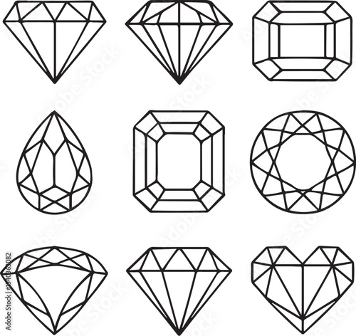 Set of diamonds
