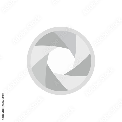 Camera aperture graphic icon illustration vector style Photography equipment lens diaphragm photo symbol shape
