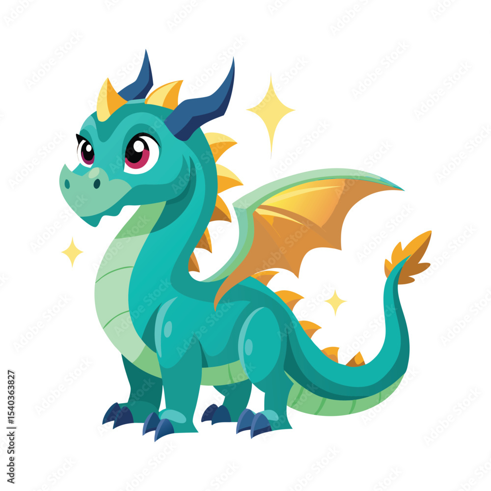 Obraz premium Magic book dragon