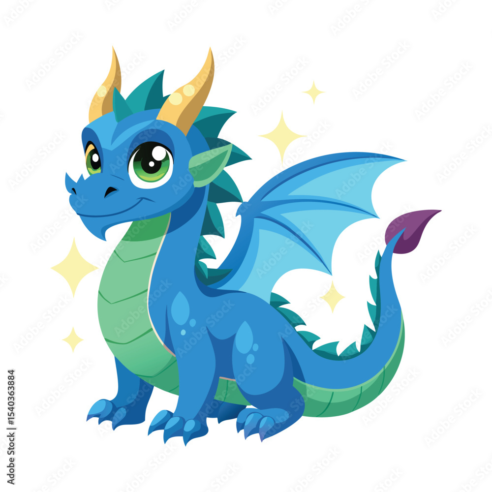 Obraz premium Magic book dragon