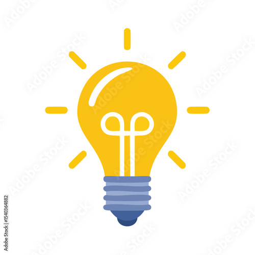 Illuminated lightbulb emitting rays, depicting a bright idea on black background