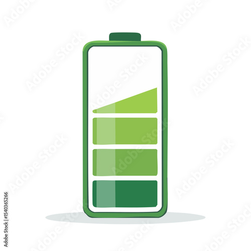 Stylized Green Battery Charging Indicator Symbol on Black Background Power Level Graphic Representation