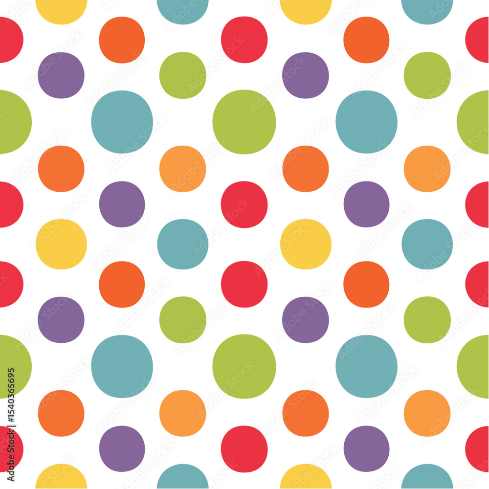 Seamless Pattern of Colorful Circles on Black Background Seamless Pattern of Colorful Circles on Black Background