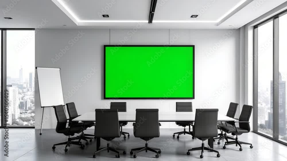 Empty conference room green screen Empty conference room green screen